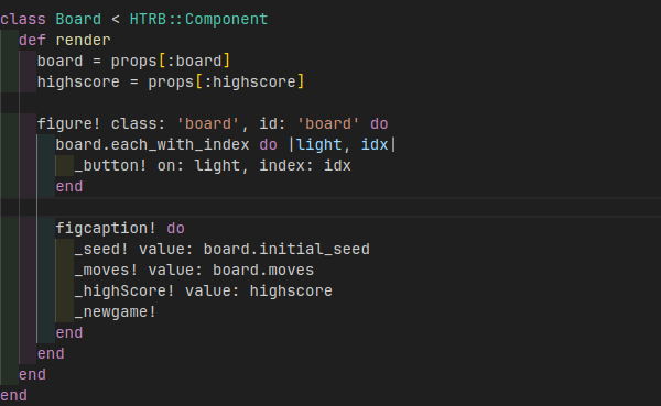 Sample code from an HTRB project